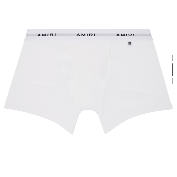 AMIRI Two-Pack White Logo Patch Boxer Briefs Sz XXL NEW - Picture 2 of 9